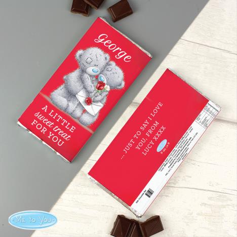 Personalised Me to You Bear Red Roses Milk Chocolate Bar Extra Image 3